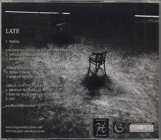 Cover for Disguise · Late (CD) (2007)