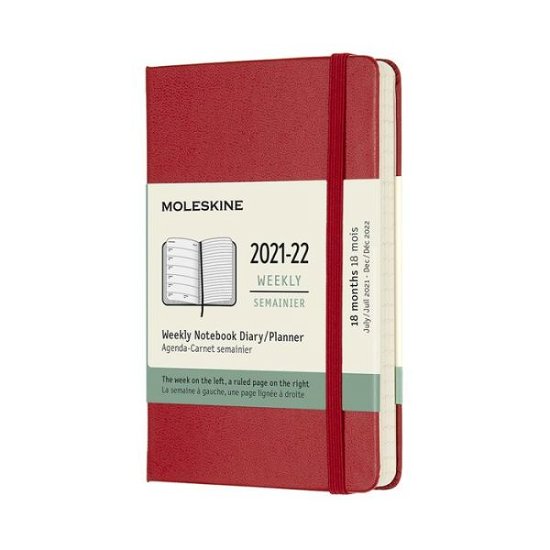 Cover for Moleskine · Moleskine 2022 18-Month Weekly Pocket Hardcover Notebook: Scarlet Red (Buch) (2021)