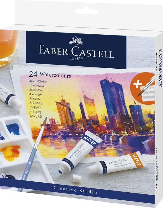 24 FABER-CASTELL Aquarellfarben farbsortiert 24 x - Faber-castell - Fanituote -  - 8901180696248 - keskiviikko 23. elokuuta 2023