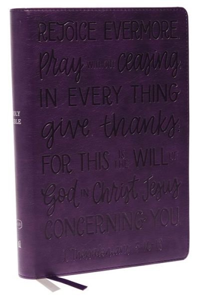 Cover for Thomas Nelson · KJV Holy Bible: Large Print with 53,000 Cross References, Purple Leathersoft, Red Letter, Comfort Print (Thumb Indexed): King James Version (Verse Art Cover Collection) (Leather Book) (2022)