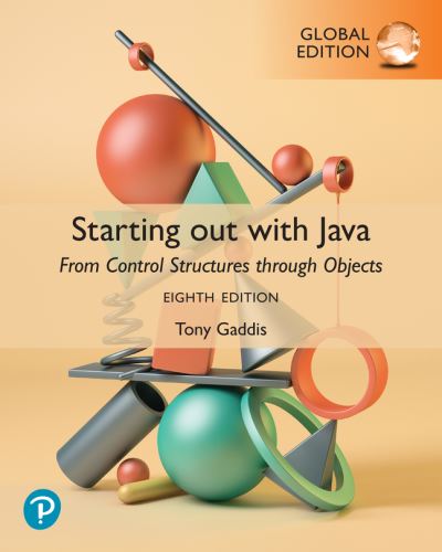 Cover for Tony Gaddis · Starting Out with Java: From Control Structures through Objects, Global Edition (Pocketbok) (2024)