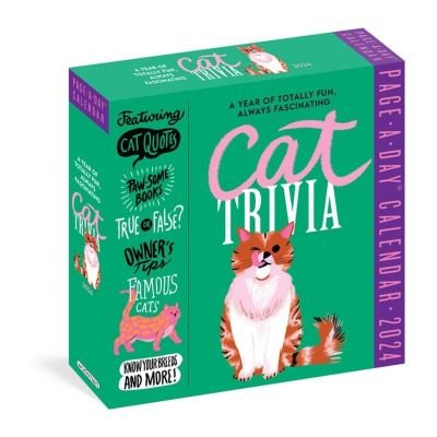 Cover for Workman Calendars · Cat Trivia Page-A-Day Calendar 2024: Cat Quotes, Paw-some Books, True or False, Owner's Tips, Famous Cats, Know Your Breeds, and More! (Calendar) (2023)
