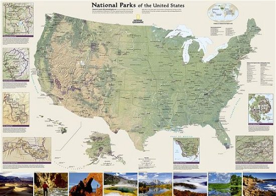 Cover for National Geographic Maps · United States National Parks, Laminated: Wall Maps History &amp; Nature (Kort) (2022)