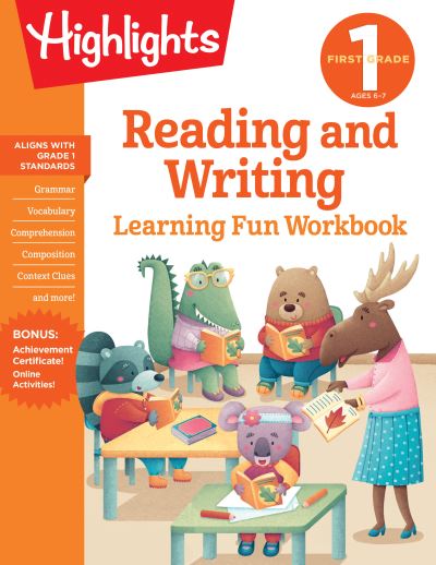 Cover for Highlights Learning · First Grade Reading and Writing - Highlights Learning Fun Workbooks (Paperback Book) (2020)