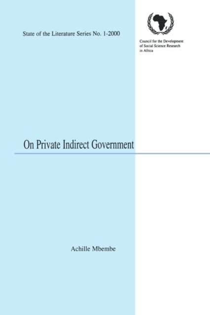Cover for Achille Mbembe · On Private Indirect Government (Pocketbok) (2002)