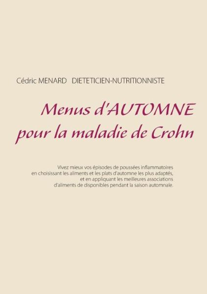 Cover for Ménard · Menus d'automne pour la maladie (Book) (2019)