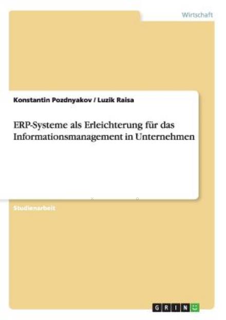 Cover for Pozdnyakov · ERP-Systeme (Book) [German edition] (2011)