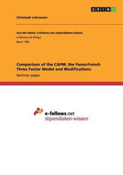 Cover for Lohrmann · Comparison of the CAPM, the Fa (Buch) (2015)