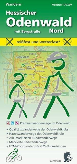 Cover for Michael Messer · Hessischer Odenwald mit Bergstraße Nord 1:30.000 Wandern (Map) (2021)