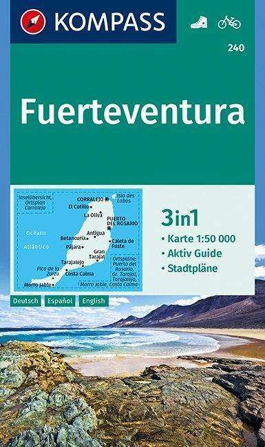 Cover for Mair-Dumont / Kompass · Fuerteventura, Kompass Wanderkarte 240 (Map) (2018)