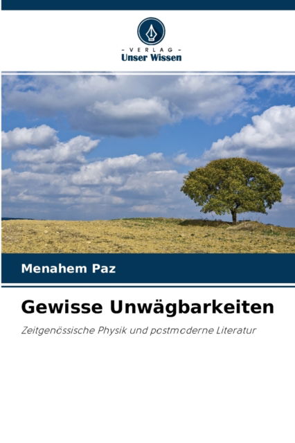 Cover for Menahem Paz · Gewisse Unwagbarkeiten (Paperback Book) (2021)