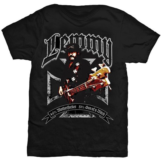 Lemmy: Iron Cross 49% (T-Shirt Unisex Tg. S) - Lemmy - Otros - Global - Apparel - 5055979931249 - 