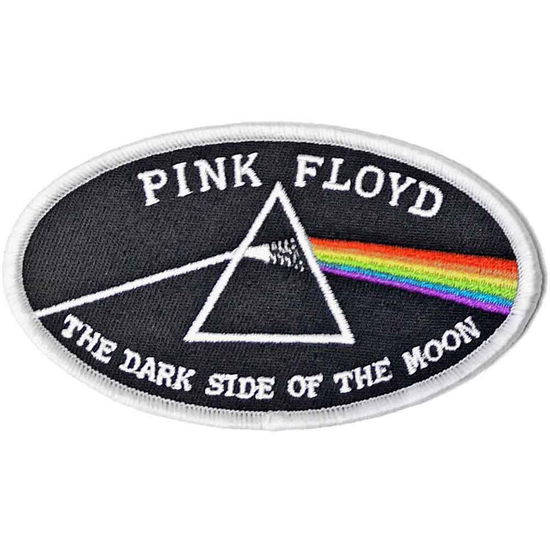 Pink Floyd Standard Woven Patch: Dark Side of the Moon Oval White Border - Pink Floyd - Mercancía -  - 5056368604249 - 