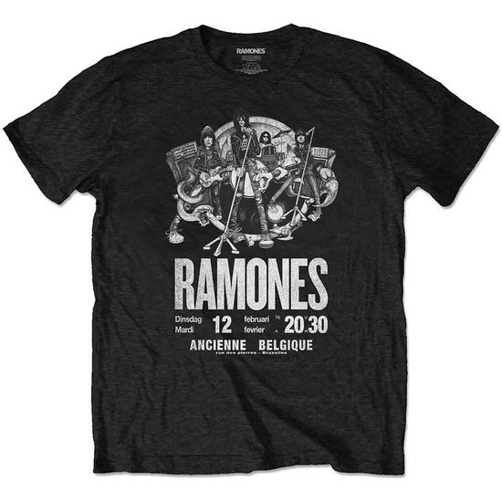 Cover for Ramones · Ramones Unisex T-Shirt: Belgique (Eco-Friendly) (T-shirt) [size S] [Black - Unisex edition] (2021)