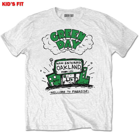Cover for Green Day · Green Day Kids T-Shirt: Welcome to Paradise (11-12 Years) (T-shirt) [size 11-12yrs] [White - Kids edition]