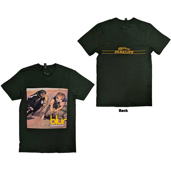 Cover for Blur · Blur Unisex T-Shirt: Parklife Album (Green) (Back Print) (T-shirt) [size M] (2024)