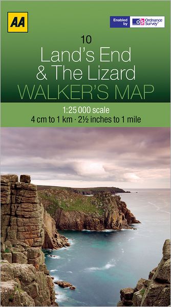 Cover for AA Publishing · Lands End and the Lizard - Walker's Map (Map) (2012)