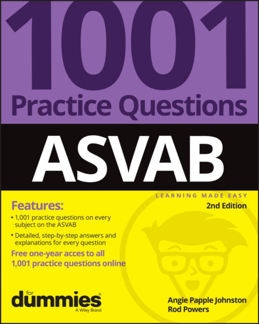 Cover for Angie Papple Johnston · ASVAB: 1001 Practice Questions For Dummies (+ Online Practice) (Paperback Book) (2023)