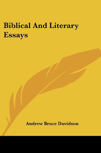 Cover for Andrew Bruce Davidson · Biblical and Literary Essays (Paperback Book) (2007)