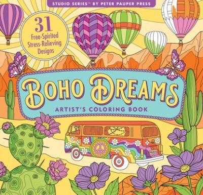 Cover for Inc Peter Pauper Press · Boho Dreams Adult Coloring Book (Bog) (2023)