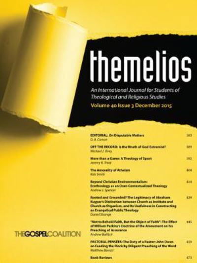 Cover for D. A. Carson · Themelios, Volume 40, Issue 3 (Bok) (2015)