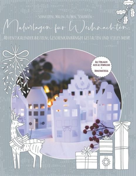 Cover for Advents Malbuch Bastelbuch Publishing · Schneiden, Malen, Kleben, Schenken - Malvorlagen fur Weihnachten (Pocketbok) (2019)