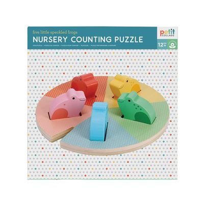 Cover for Petit Collage · Nursery Counting Puzzle: Five Little Speckled Frogs (Spielzeug) (2024)