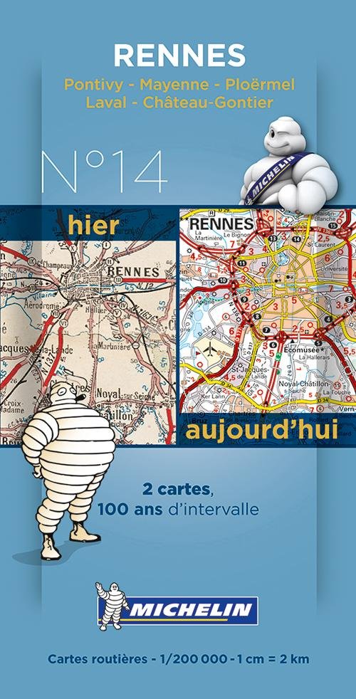 Michelin France Centenary Map 14: Rennes : Pontivy - Mayenne - Ploërmel, Laval - Château-Gontier - Michelin - Kirjat - Michelin - 9782067192249 - tiistai 14. tammikuuta 2014