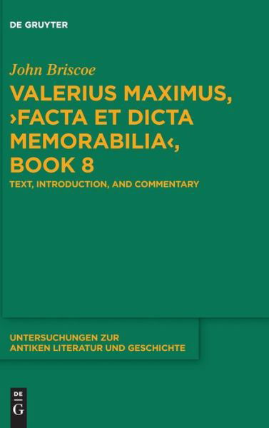 Cover for Briscoe · Valerius Maximus, ¿Facta et dic (Book) (2019)