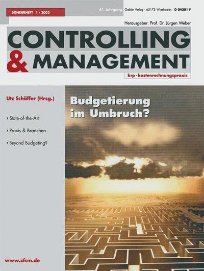 Cover for Utz Sch Ffer · Budgetierung Im Umbruch ? - Zfcm-Sonderheft (Paperback Book) [2003 edition] (2003)