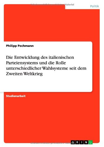 Cover for Pechmann · Die Entwicklung des italienisc (Book) [German edition] (2009)