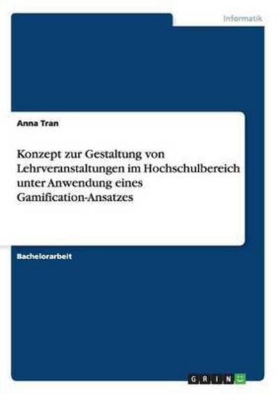 Cover for Tran · Konzept zur Gestaltung von Lehrver (Book) (2015)