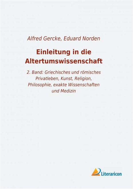 Cover for Norden · Einleitung in die Altertumswisse (Book)