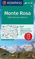 Cover for Mair-Dumont / Kompass · Kompass Wanderkarte: Monte Rosa (Inbunden Bok) (2021)