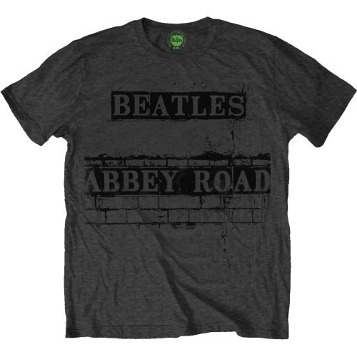 Cover for The Beatles · The Beatles Unisex T-Shirt: Abbey Road Sign (T-shirt) [size S] [Grey - Unisex edition]