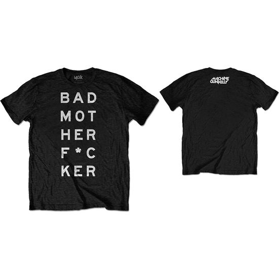 Cover for Machine Gun Kelly · Machine Gun Kelly Unisex T-Shirt: Bad Mo-Fu (Black) (Back Print) (T-shirt) [size S] [Black - Unisex edition] (2019)