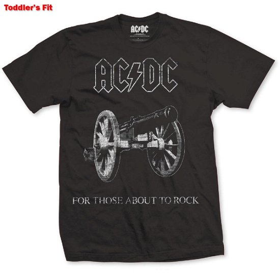 Cover for AC/DC · AC/DC Kids Toddler T-Shirt: About to Rock (18 Months) (T-shirt) [size 1-2yrs] [Black - Kids edition]