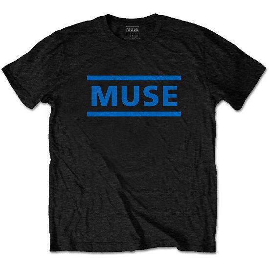 Muse Unisex T-Shirt: Dark Blue Logo - Muse - Merchandise -  - 5056368651250 - 