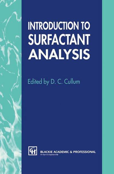 Cover for D C Cullum · Introduction to Surfactant Analysis (Gebundenes Buch) (1993)