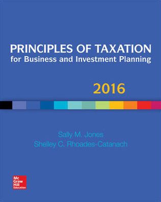 Cover for Sally Jones · Principles of Taxation for Business and Investment Planning 2016 Edition (Book) (2015)