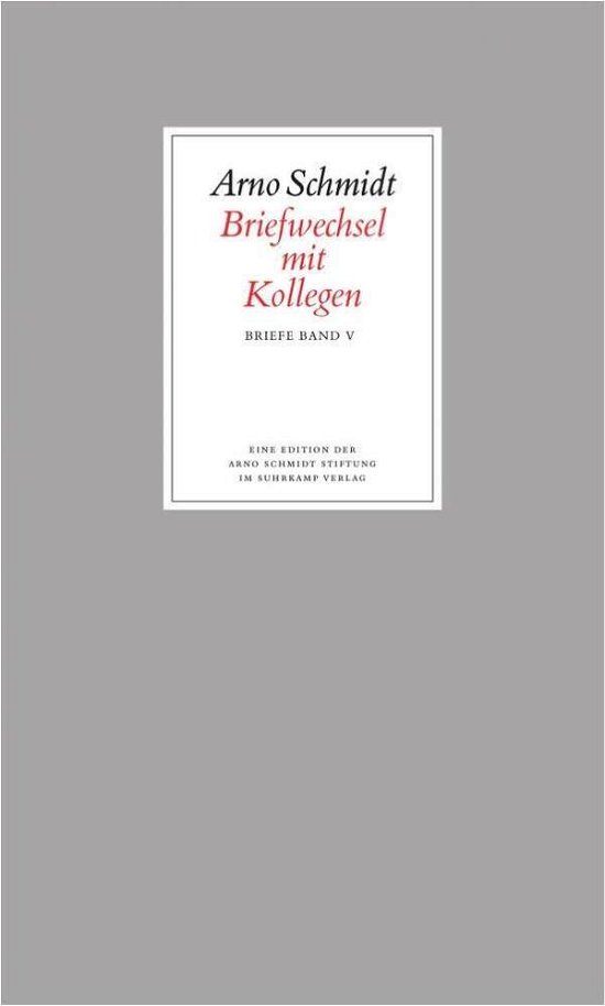 Cover for A. Schmidt · Briefwechsel (Book)