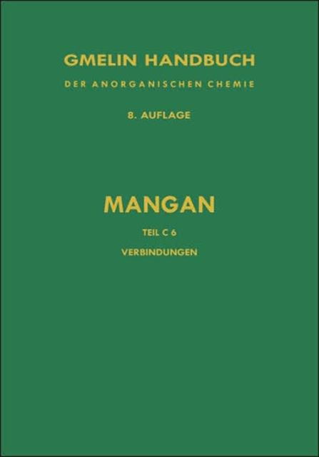 Cover for United Nations · Verbindungen Des Mangans Mit Schwefel, Selen Und Tellur (Inbunden Bok) (1976)