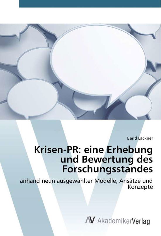 Cover for Lackner · Krisen-PR: eine Erhebung und Be (Book)