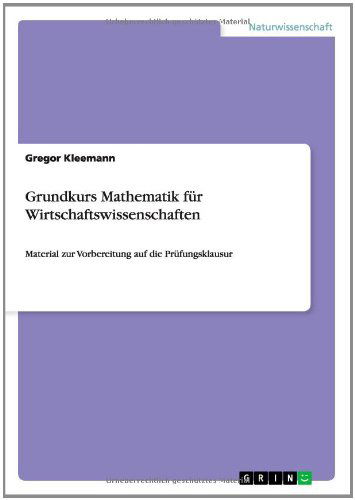 Cover for Kleemann · Grundkurs Mathematik für Wirts (Book) [German edition] (2014)