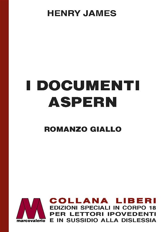 Cover for Henry James · I Documenti Aspern. Ediz. A Caratteri Grandi (Buch)