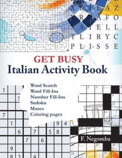Cover for F Negomba · GET BUSY Italian Activity Book (Paperback Bog) (2022)