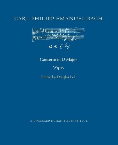 Cover for Carl Philipp Emanuel Bach · Concerto in D Major, Wq 45 (Paperback Book) (2020)