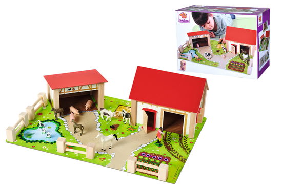 Eichhorn Houten Boerderij met Accessoires 20dlg. - Eichhorn - Merchandise - Simba Toys - 4003046007251 - April 23, 2022