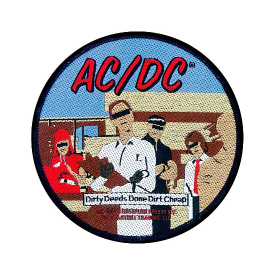 AC/DC Standard Woven Patch: Dirty Deeds - AC/DC - Merchandise - Unlicensed - 5056170608251 - 