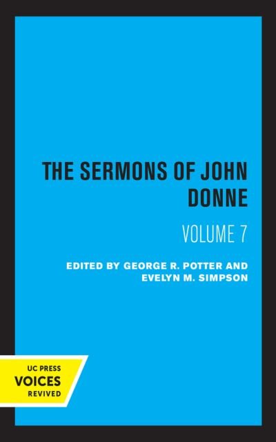 Cover for John Donne · The Sermons of John Donne, Volume VII (Hardcover bog) (2021)